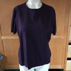 Lands’ End purple short sleeve sweater